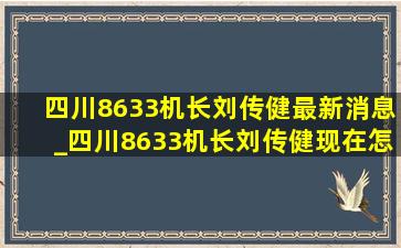 四川8633机长刘传健最新消息_四川8633机长刘传健现在怎么样