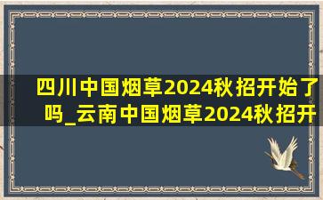 四川中国烟草2024秋招开始了吗_云南中国烟草2024秋招开始了吗