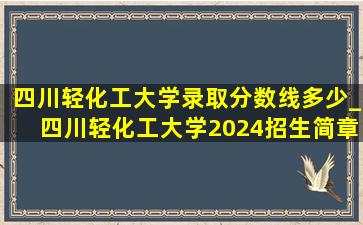 四川轻化工大学录取分数线多少_四川轻化工大学2024招生简章