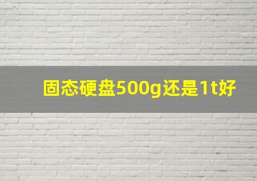 固态硬盘500g还是1t好