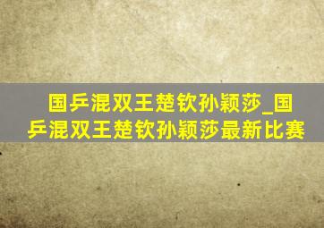 国乒混双王楚钦孙颖莎_国乒混双王楚钦孙颖莎最新比赛