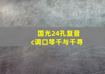 国光24孔复音c调口琴千与千寻