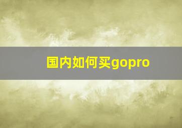 国内如何买gopro