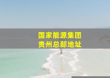 国家能源集团贵州总部地址