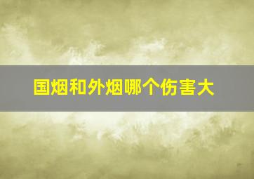 国烟和外烟哪个伤害大