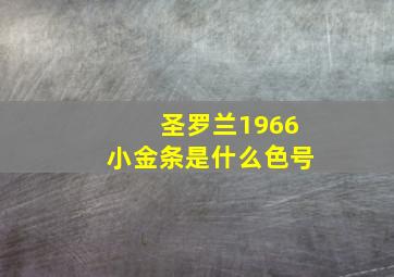 圣罗兰1966小金条是什么色号