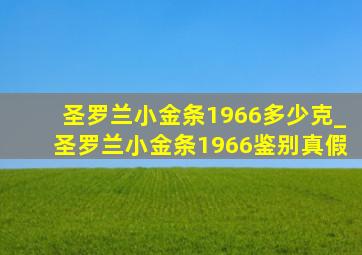 圣罗兰小金条1966多少克_圣罗兰小金条1966鉴别真假