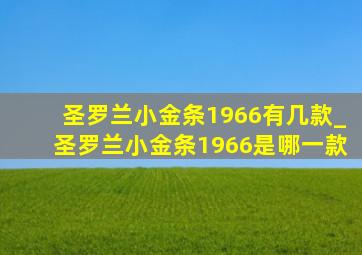 圣罗兰小金条1966有几款_圣罗兰小金条1966是哪一款