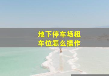 地下停车场租车位怎么操作