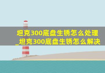 坦克300底盘生锈怎么处理_坦克300底盘生锈怎么解决