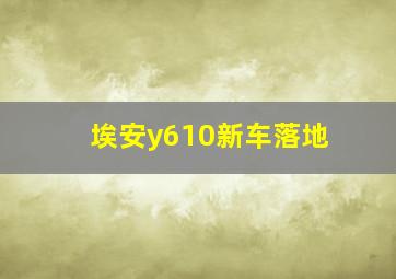 埃安y610新车落地