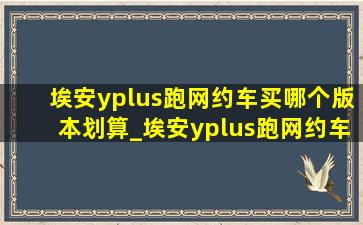 埃安yplus跑网约车买哪个版本划算_埃安yplus跑网约车买哪个版本