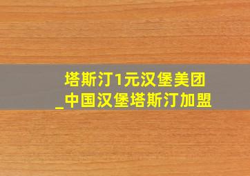 塔斯汀1元汉堡美团_中国汉堡塔斯汀加盟