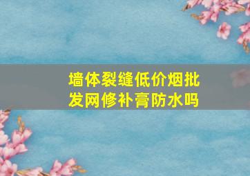 墙体裂缝(低价烟批发网)修补膏防水吗