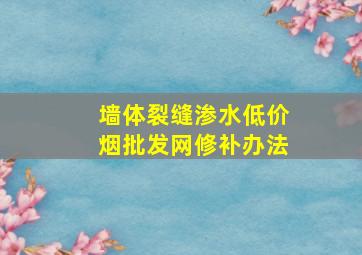 墙体裂缝渗水(低价烟批发网)修补办法