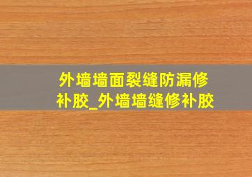 外墙墙面裂缝防漏修补胶_外墙墙缝修补胶