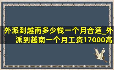 外派到越南多少钱一个月合适_外派到越南一个月工资17000高吗