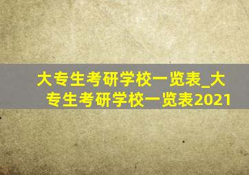 大专生考研学校一览表_大专生考研学校一览表2021