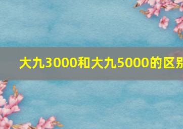 大九3000和大九5000的区别