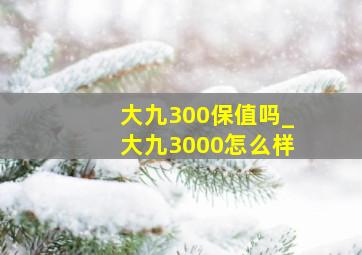 大九300保值吗_大九3000怎么样