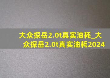 大众探岳2.0t真实油耗_大众探岳2.0t真实油耗2024