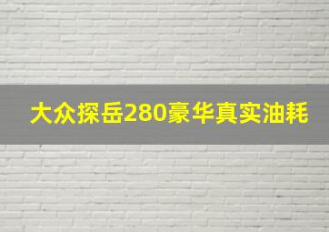 大众探岳280豪华真实油耗