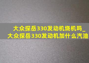 大众探岳330发动机烧机吗_大众探岳330发动机加什么汽油