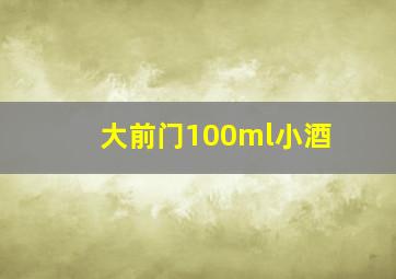 大前门100ml小酒