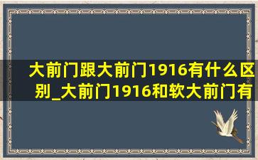 大前门跟大前门1916有什么区别_大前门1916和软大前门有什么区别