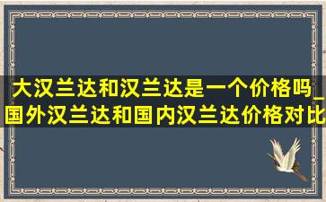 大汉兰达和汉兰达是一个价格吗_国外汉兰达和国内汉兰达价格对比