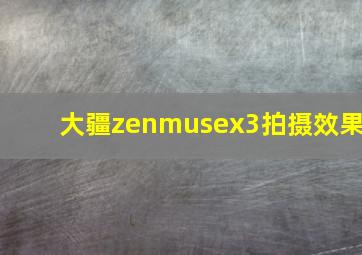 大疆zenmusex3拍摄效果