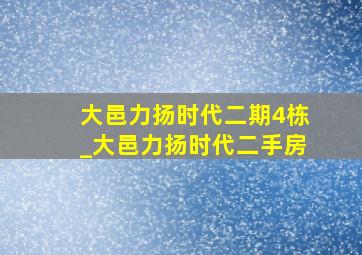 大邑力扬时代二期4栋_大邑力扬时代二手房