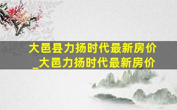 大邑县力扬时代最新房价_大邑力扬时代最新房价