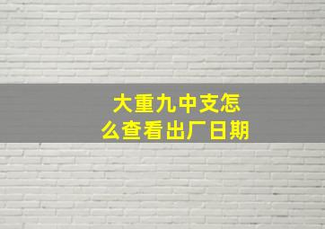 大重九中支怎么查看出厂日期