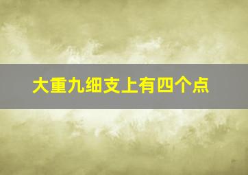 大重九细支上有四个点