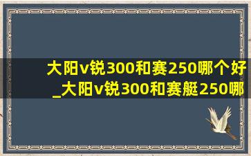 大阳v锐300和赛250哪个好_大阳v锐300和赛艇250哪个好