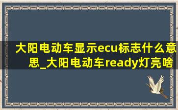 大阳电动车显示ecu标志什么意思_大阳电动车ready灯亮啥意思