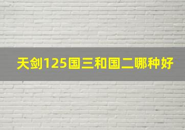 天剑125国三和国二哪种好