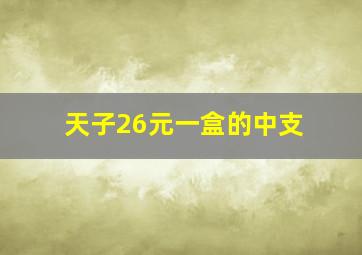 天子26元一盒的中支