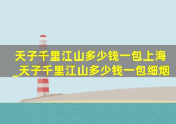 天子千里江山多少钱一包上海_天子千里江山多少钱一包细烟