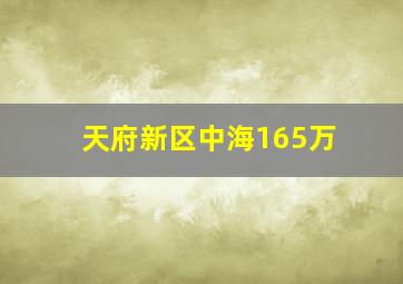 天府新区中海165万