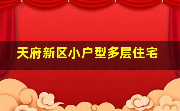 天府新区小户型多层住宅