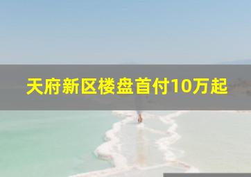 天府新区楼盘首付10万起