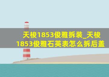 天梭1853俊雅拆装_天梭1853俊雅石英表怎么拆后盖