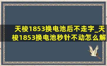 天梭1853换电池后不走字_天梭1853换电池秒针不动怎么解决