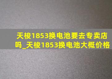 天梭1853换电池要去专卖店吗_天梭1853换电池大概价格