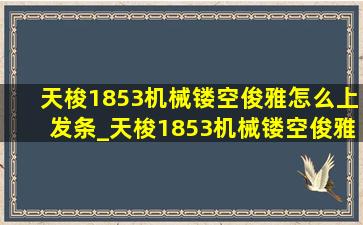 天梭1853机械镂空俊雅怎么上发条_天梭1853机械镂空俊雅蓝宝石