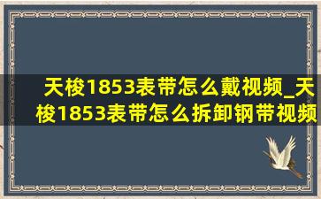 天梭1853表带怎么戴视频_天梭1853表带怎么拆卸钢带视频