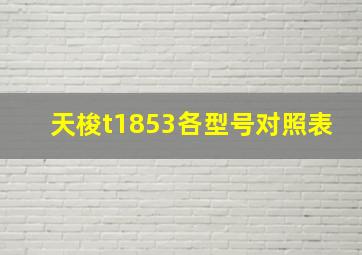 天梭t1853各型号对照表