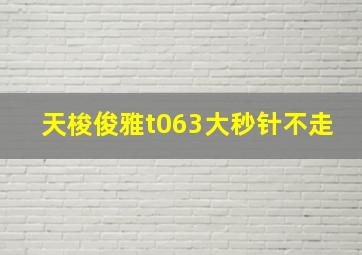 天梭俊雅t063大秒针不走